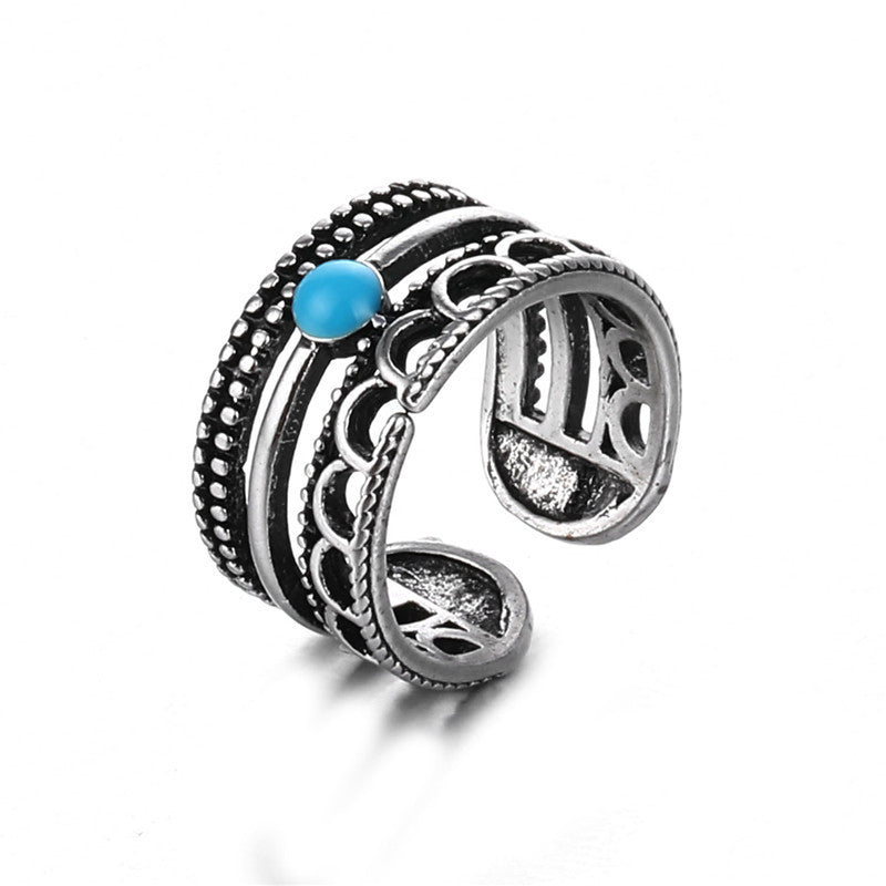 Unisex Vintage Rings Crown Snake Feathered Heart Adjustable Electroplated Jewelry Collection for Everyday Wear