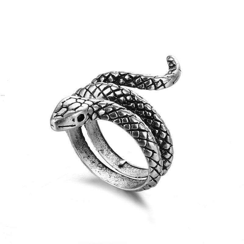 Unisex Vintage Rings Crown Snake Feathered Heart Adjustable Electroplated Jewelry Collection for Everyday Wear