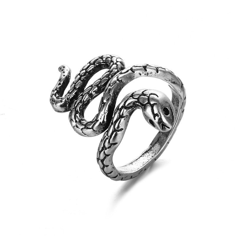Unisex Vintage Rings Crown Snake Feathered Heart Adjustable Electroplated Jewelry Collection for Everyday Wear
