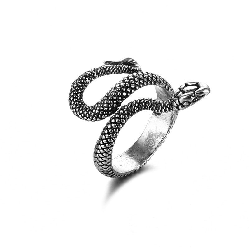 Unisex Vintage Rings Crown Snake Feathered Heart Adjustable Electroplated Jewelry Collection for Everyday Wear