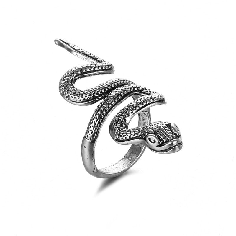 Unisex Vintage Rings Crown Snake Feathered Heart Adjustable Electroplated Jewelry Collection for Everyday Wear