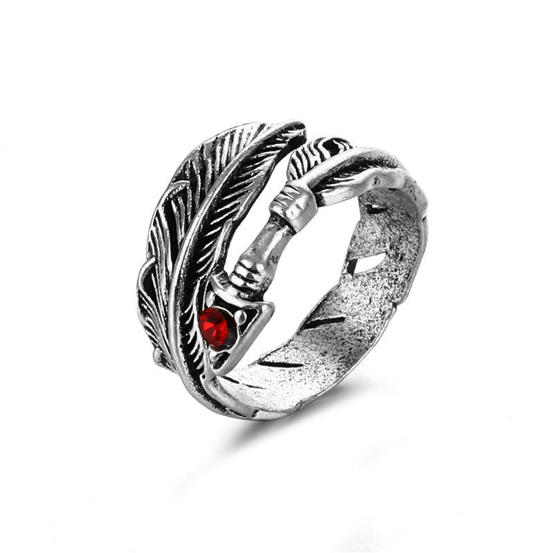Unisex Vintage Rings Crown Snake Feathered Heart Adjustable Electroplated Jewelry Collection for Everyday Wear