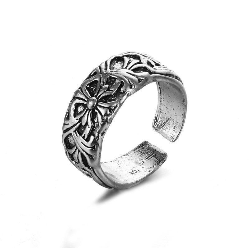 Unisex Vintage Rings Crown Snake Feathered Heart Adjustable Electroplated Jewelry Collection for Everyday Wear