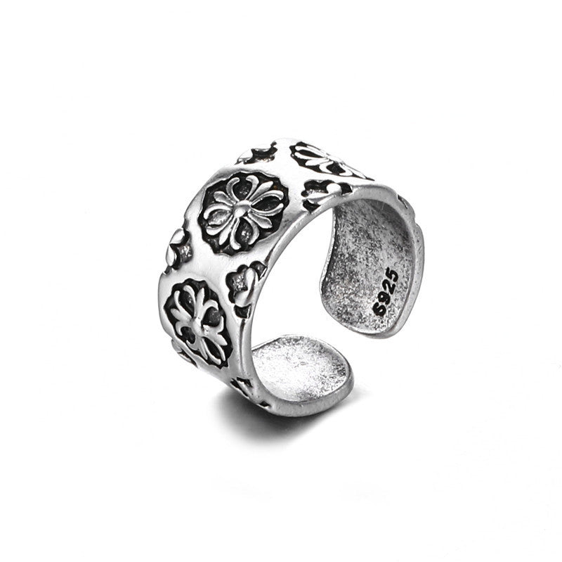 Unisex Vintage Rings Crown Snake Feathered Heart Adjustable Electroplated Jewelry Collection for Everyday Wear