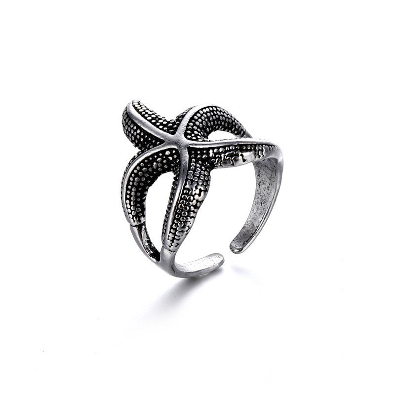 Unisex Vintage Rings Crown Snake Feathered Heart Adjustable Electroplated Jewelry Collection for Everyday Wear