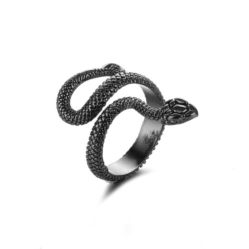 Unisex Vintage Rings Crown Snake Feathered Heart Adjustable Electroplated Jewelry Collection for Everyday Wear