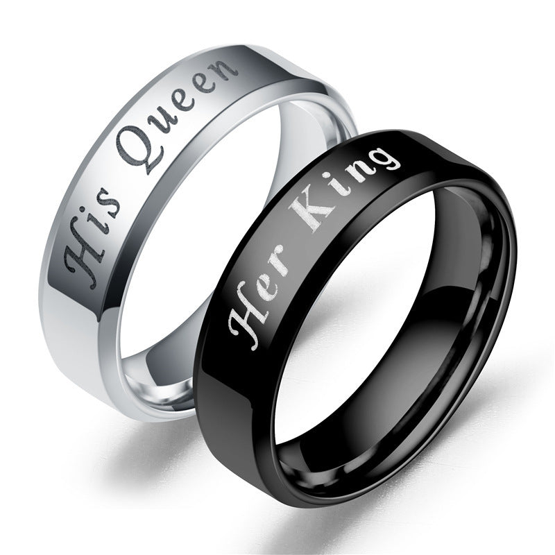 Stainless Steel Matching Couple Rings For Him And Her Durable Design For Weddings And Anniversaries For Lovers