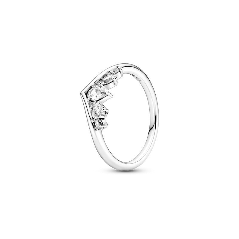 Silver Snake Bone Chain Ring Korean Geometric Design Electroplated Finish Travel Souvenir Jewelry For Everyday Wear Now