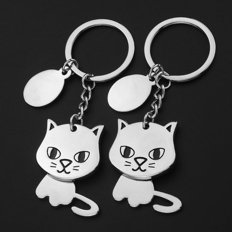 Shaking Head Cat Keychain Zinc Alloy Kitten Gift For Cats