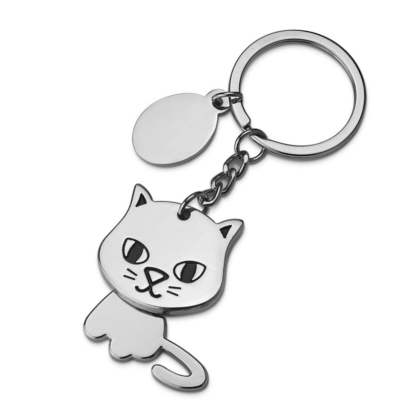 Shaking Head Cat Keychain Zinc Alloy Kitten Gift For Cats