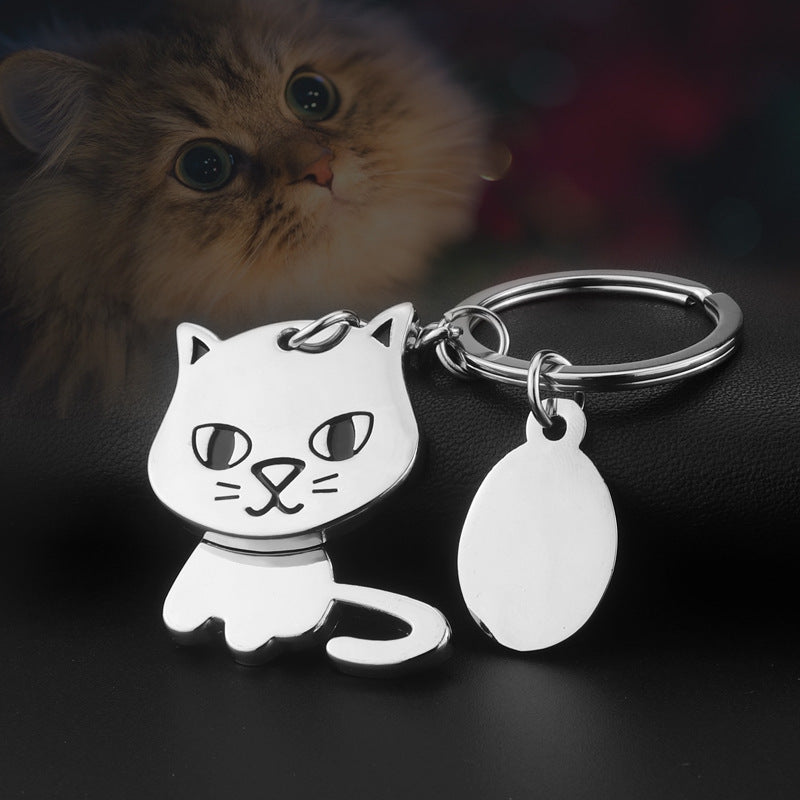 Shaking Head Cat Keychain Zinc Alloy Kitten Gift For Cats