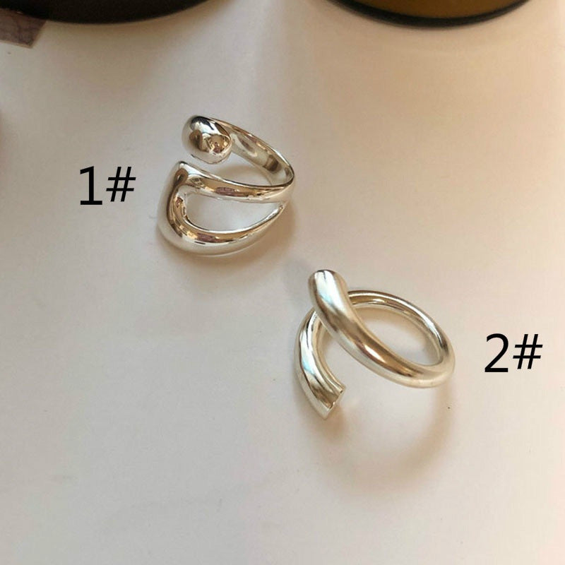 Geometric Alloy Ring For Women European American Style Gift Ring Elegant Minimalist Everyday Wear Individually Packaged