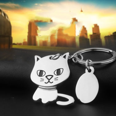 Shaking Head Cat Keychain Zinc Alloy Kitten Gift For Cats