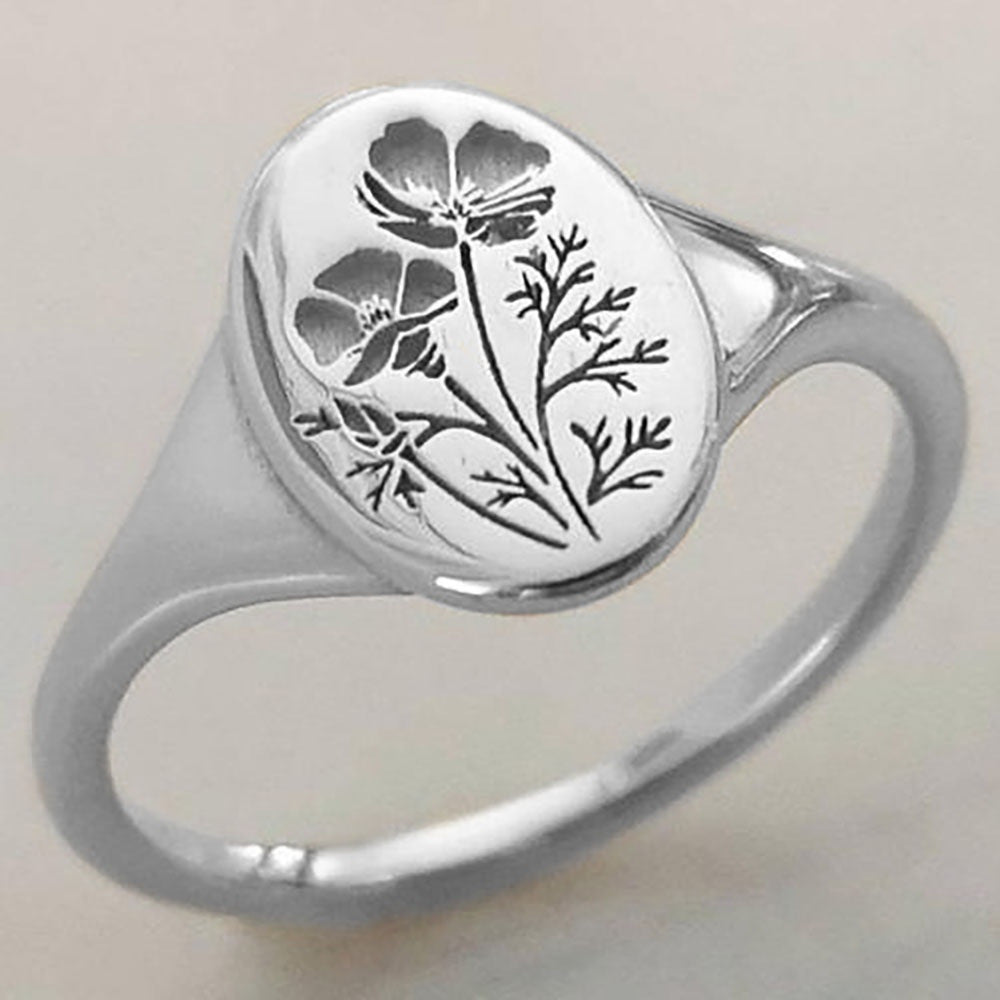 Womens Geometric Flower Ring Electroplated Alloy Jewelry Elegant Ring Birthday Gift For Her Fancy Gift For You