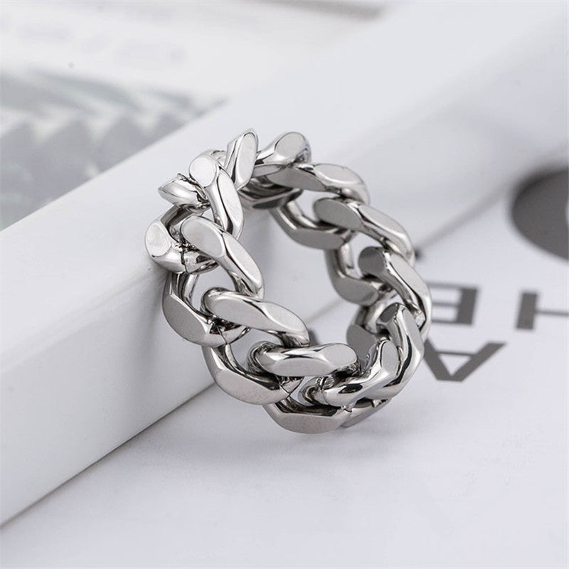 Geometric Titanium Steel Ring For Men Durable High Quality