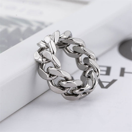 Geometric Titanium Steel Ring For Men Durable High Quality
