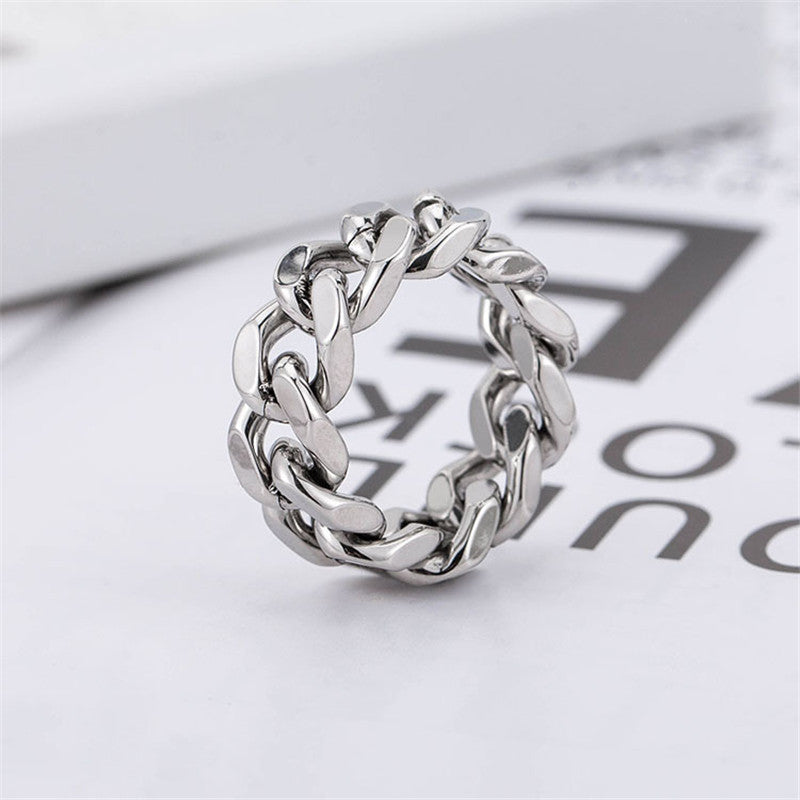 Geometric Titanium Steel Ring For Men Durable High Quality
