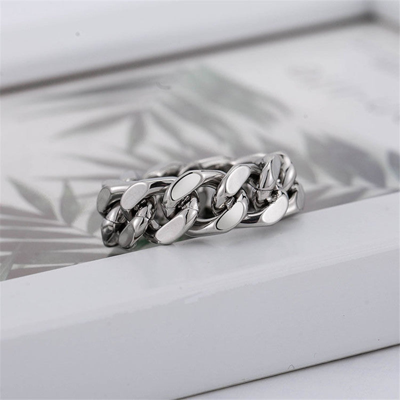 Geometric Titanium Steel Ring For Men Durable High Quality