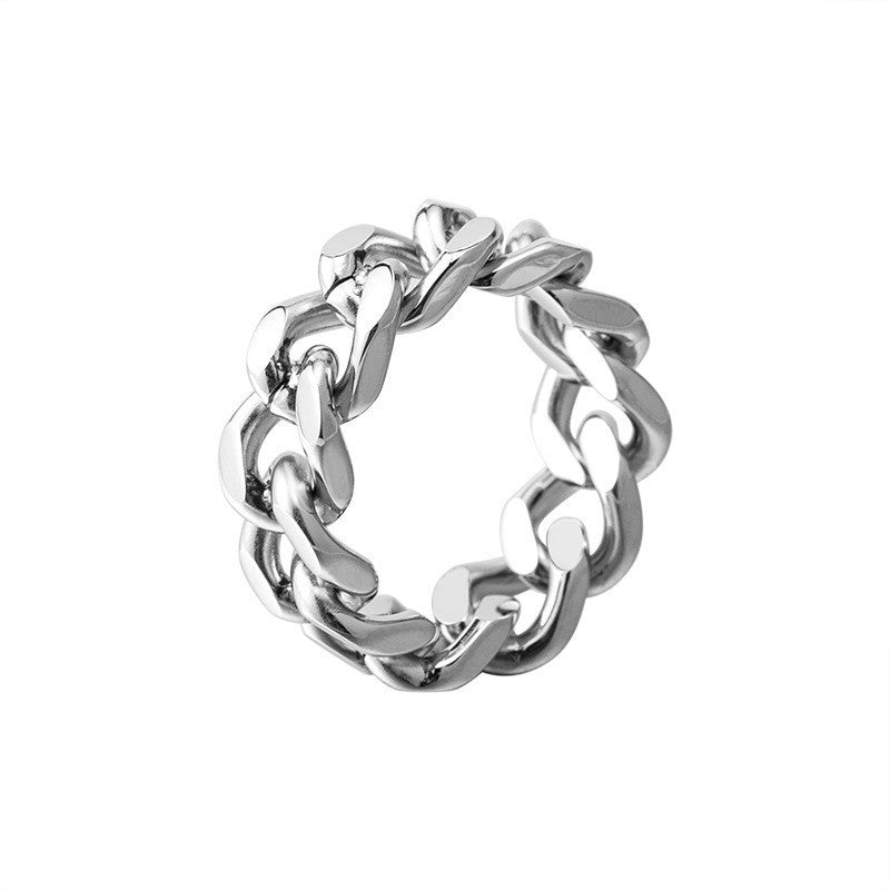 Geometric Titanium Steel Ring For Men Durable High Quality