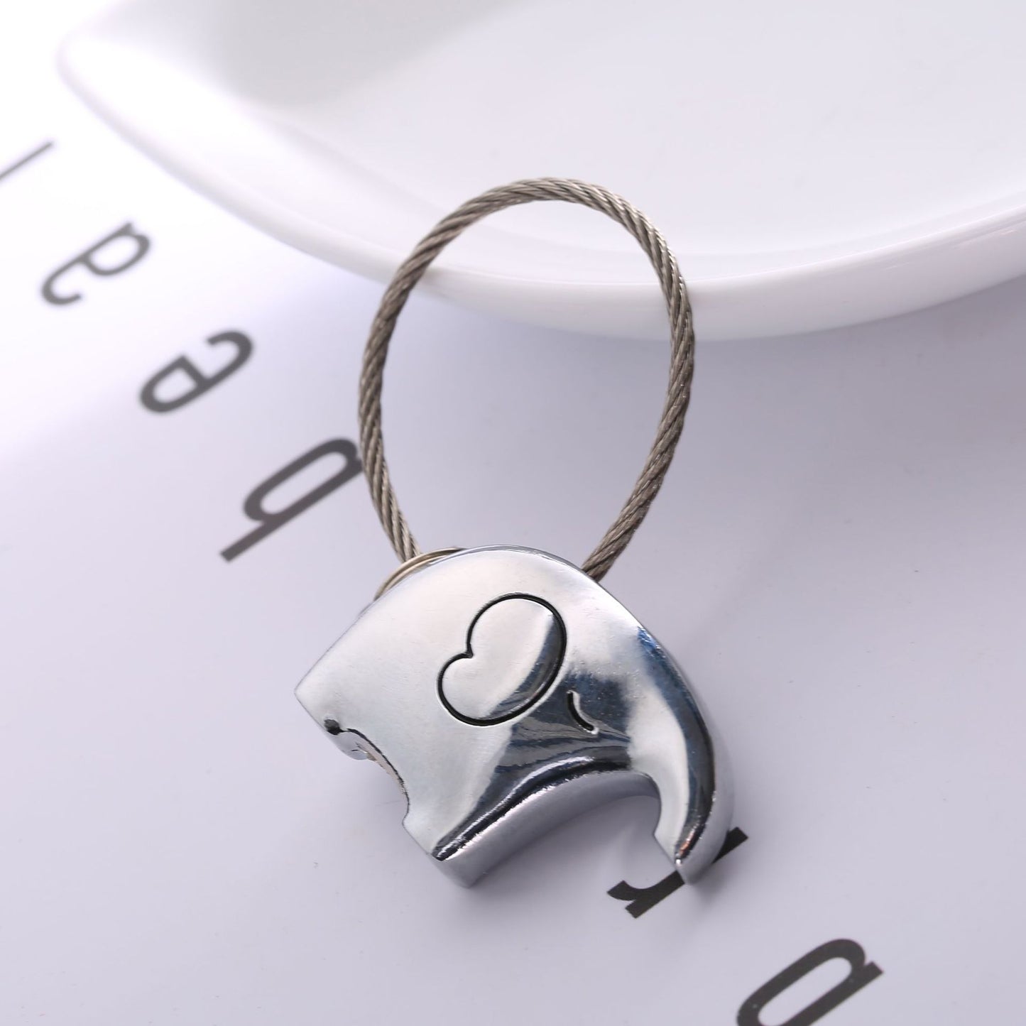 Couple Elephant Keychain Metal Car Pendant Unisex Zinc Alloy Crafts Wedding Gift Lovers Students Pink Elephant