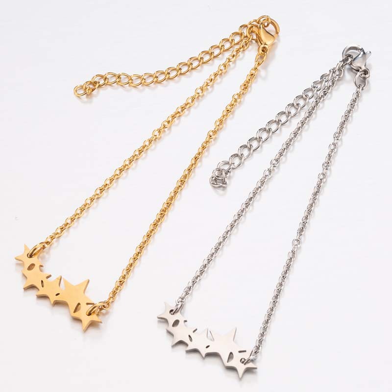 Star Bracelet Stainless Steel ECG Bracelet For Women Electroplated Gold Or Silver Gift For Daily Wear Gift Idea