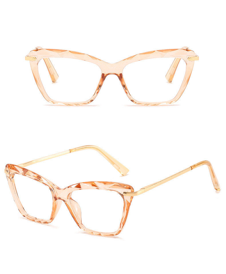 Womens Triangle Sunglasses Lightweight Full Frame Flat Mirror Glasses TR90 Frame Sun Glasses Durable UV Lenses