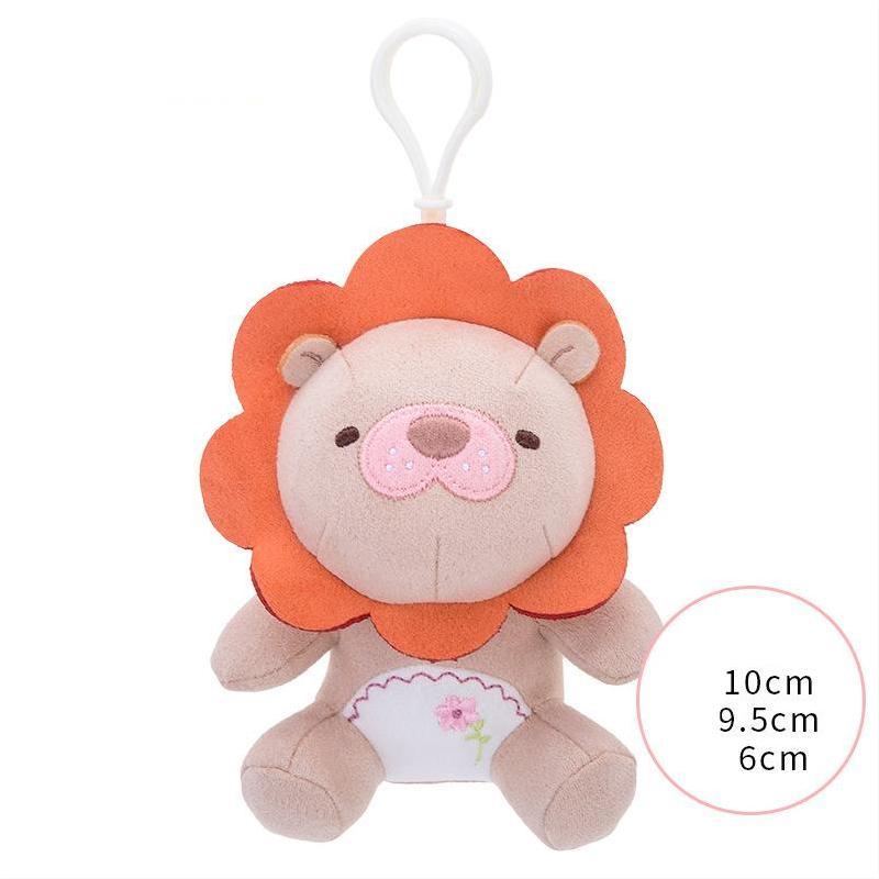 Cute Plush Animal Keychain Soft Stuffed Toy Hanging Decoration For Backpacks And School Bags With Bright Colors