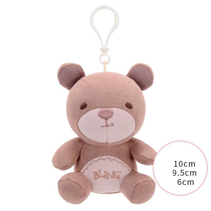 Cute Plush Animal Keychain Soft Stuffed Toy Hanging Decoration For Backpacks And School Bags With Bright Colors