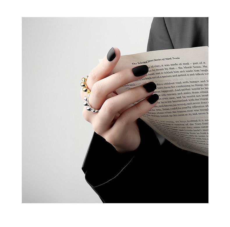 Womens Open Ring Adjustable Wave Design Gold Plated Copper Twisted Band European Fashion Jewelry Gifts for Her