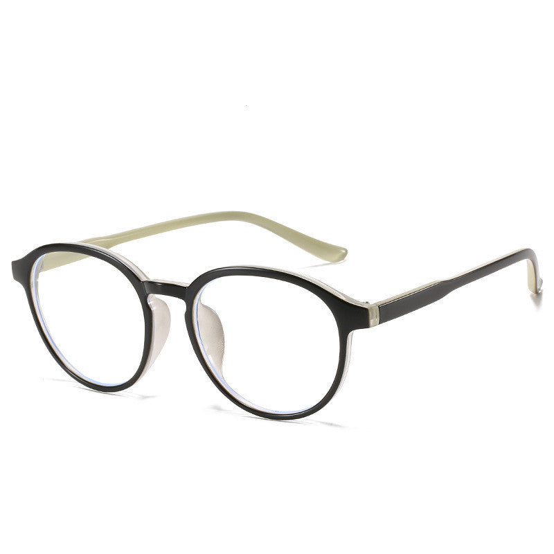 Unisex TR90 Full Frame Retro Round Reading Glasses With Flat Mirror Design For Vision Correction And Everyday Comfort