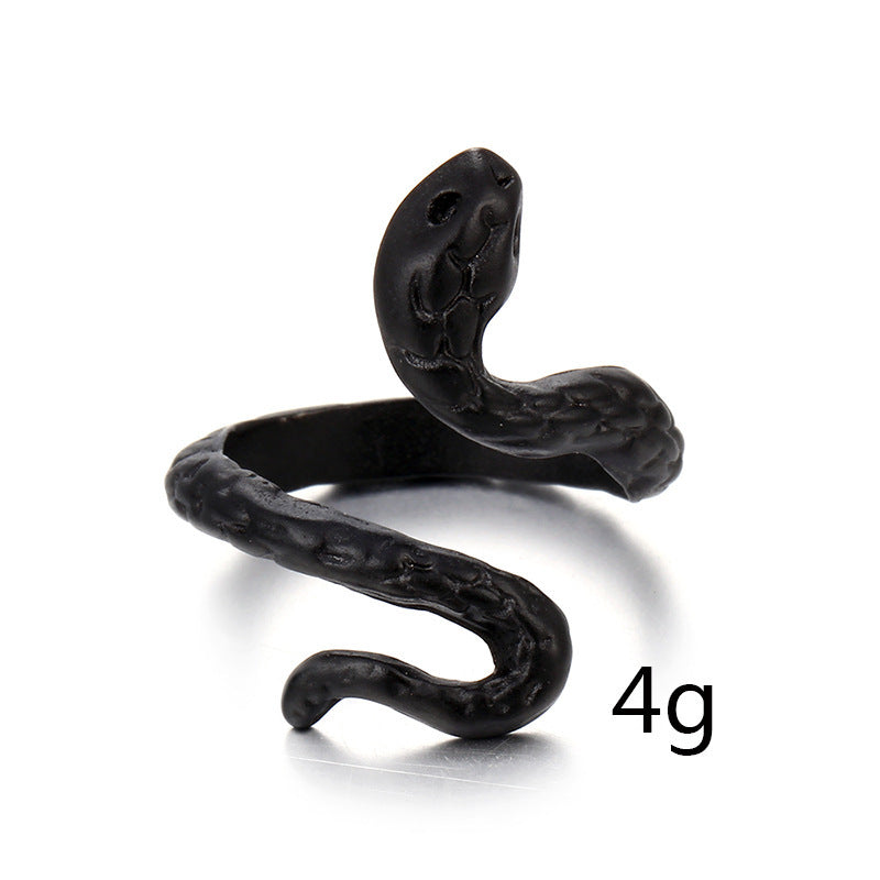 Unisex Animal Ring Exaggerated Snake Ring Punk Retro Alloy Ring European And American Individually Packed Fair