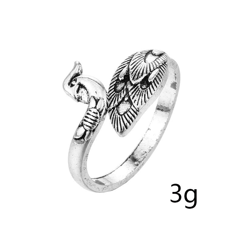 Unisex Animal Ring Exaggerated Snake Ring Punk Retro Alloy Ring European And American Individually Packed Fair