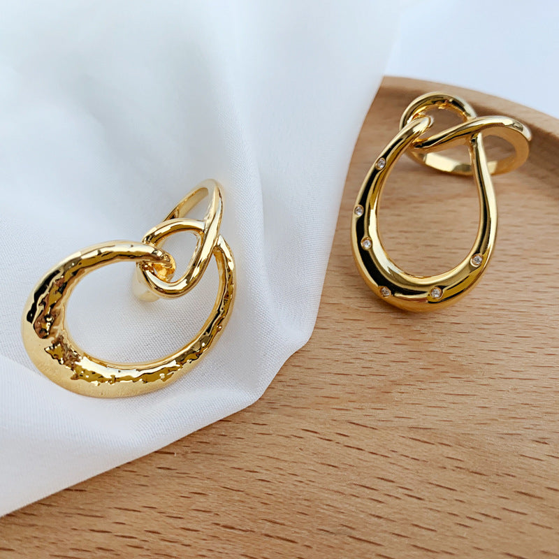 Micro-Inlaid Zircon Index Finger Ring