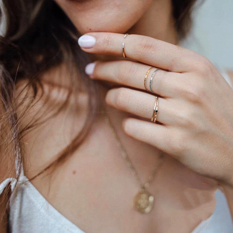 Sterling Silver Ring 925 Geometric Design For Women Creative Trendy Simple Retro Modern Jewelry Everyday Style