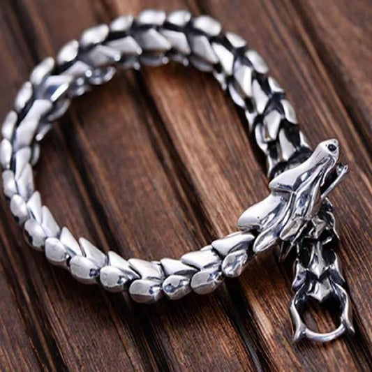 Unisex Constellation Bracelet Vintage Alloy Dragon Head Keel Design Durable Jewelry Individually Packed Keepsake Gift