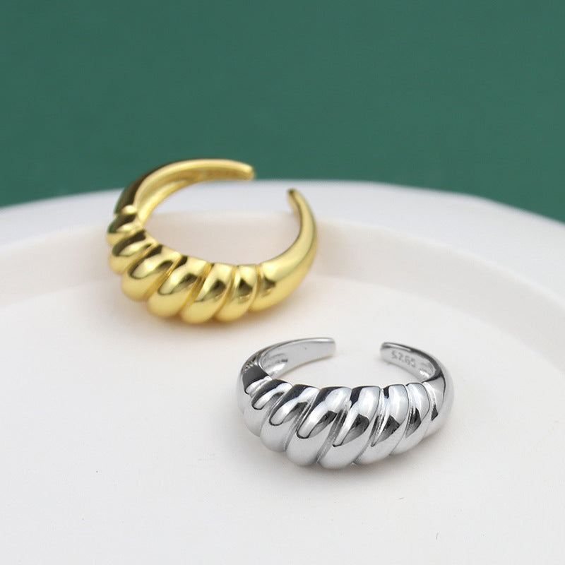 Womens Adjustable Copper Ring Simple Open Design Index Finger Ring Gift Packaging Silver and Gold Tone Fashion