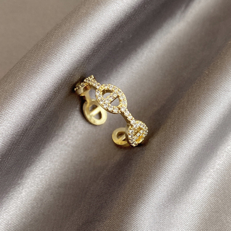 Geometric Open Ring Adjustable Alloy Band Jewelry Daily