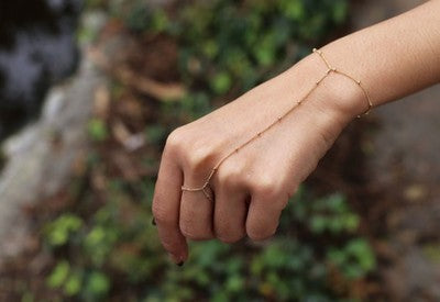 Womens Finger Chain Bracelet Delicate Beaded Hand Jewelry Geometric Alloy Bracelet For Opening Ceremony Anniversary