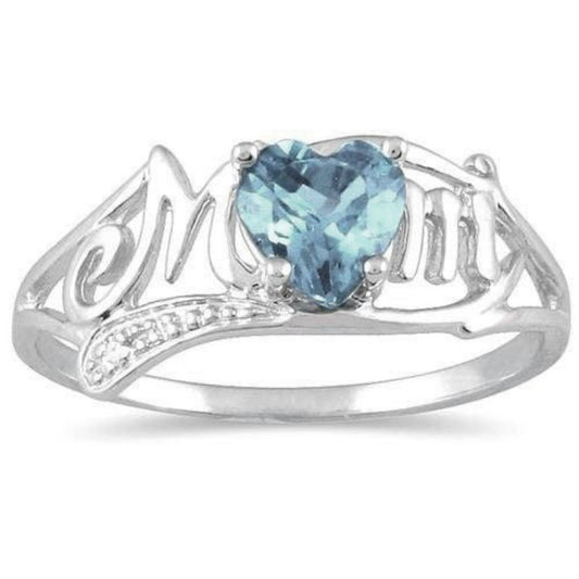 Heart Shaped Opal Inlay Ring Electroplated Metal Alloy European Style Fashion Jewelry Elegant Everyday Gemstone