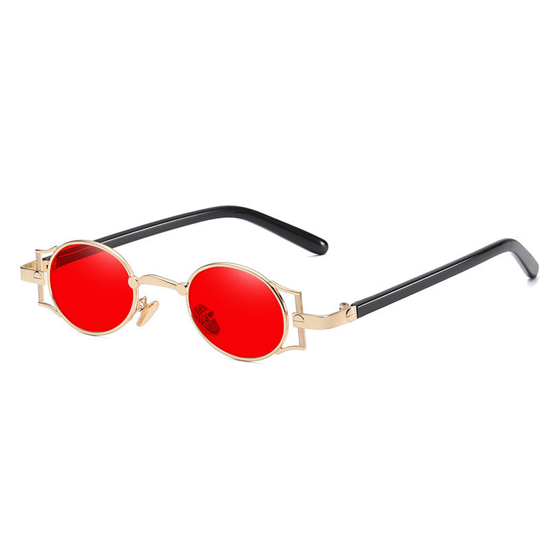 Unisex Steampunk Sunglasses Metal Frame AC Lens UV400 Protection Fashionable High Visibility Perspective Everyday