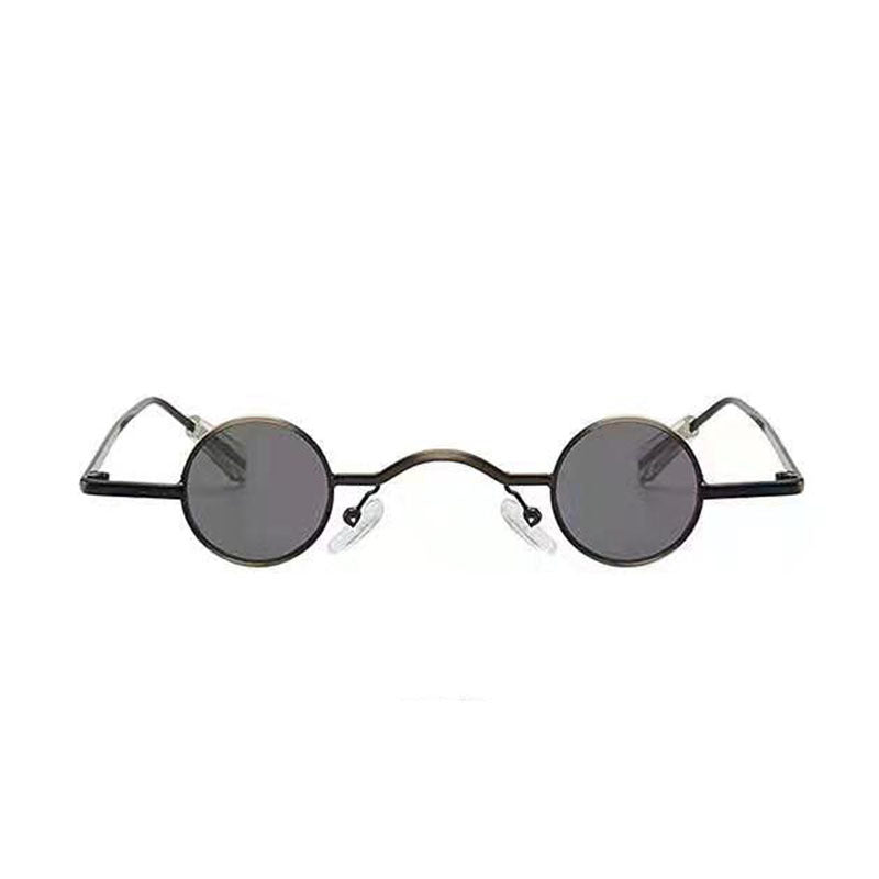 Unisex Retro Round Sunglasses Vintage Metal Frame Eyewear With PC Lenses High Visibility Lens Rate All Weather