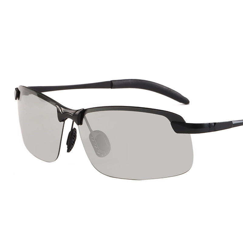 Polarized Day And Night Vision Glasses Metal Frame Resin Lenses For Driving And Fishing Sunglasses Black UV400