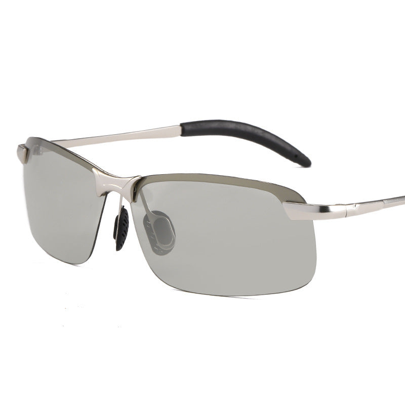 Polarized Day And Night Vision Glasses Metal Frame Resin Lenses For Driving And Fishing Sunglasses Black UV400