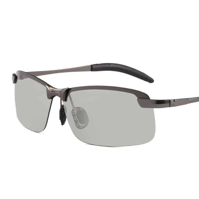 Polarized Day And Night Vision Glasses Metal Frame Resin Lenses For Driving And Fishing Sunglasses Black UV400