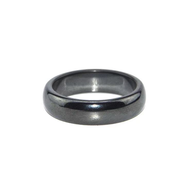 Unisex Hematite Magnetic Ring Geometric Design European American Fashion Individually Packed Rings Souvenir Gift
