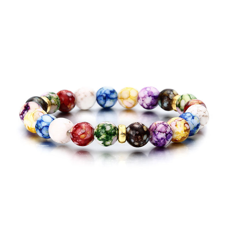 Agate Stone Bracelet Yoga And Energy Bracelet Electroplated Alloy Jewelry With Simple Natural Stone Design Daily