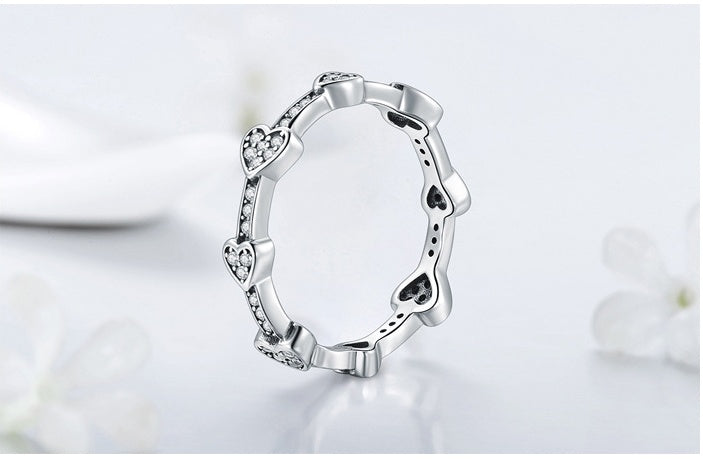 Womens Heart Ring With Diamond Accent 925 Sterling Silver Micro Inlay Design Elegant Jewelry For Daily Wear Today