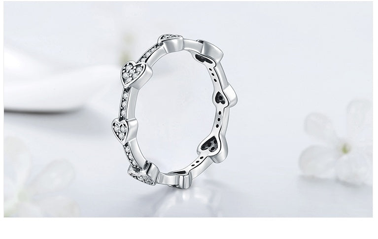 Womens Heart Ring With Diamond Accent 925 Sterling Silver Micro Inlay Design Elegant Jewelry For Daily Wear Today