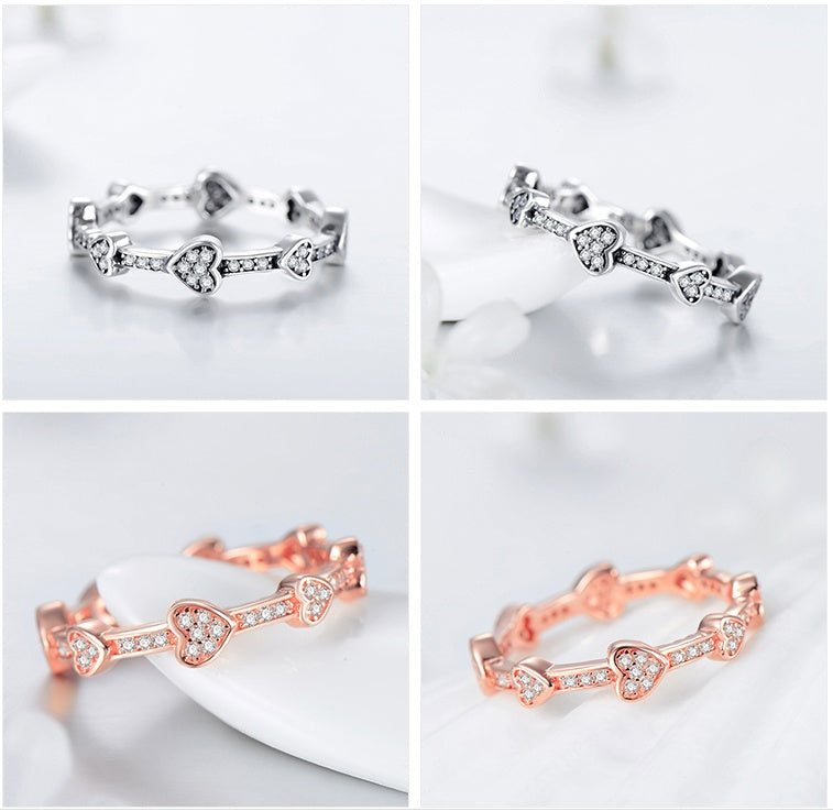 Womens Heart Ring With Diamond Accent 925 Sterling Silver Micro Inlay Design Elegant Jewelry For Daily Wear Today