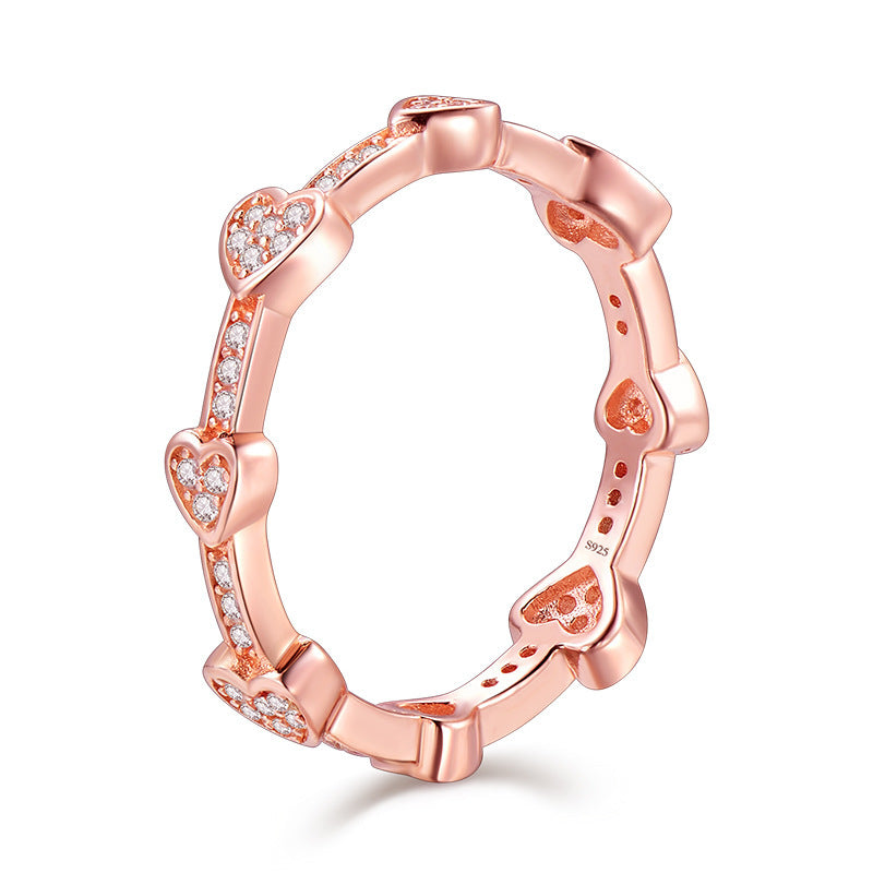 Womens Heart Ring With Diamond Accent 925 Sterling Silver Micro Inlay Design Elegant Jewelry For Daily Wear Today
